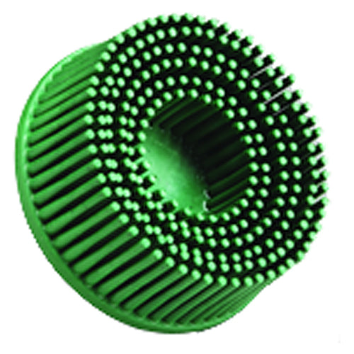 Scotch-Brite Roloc Bristle Disc RD-ZB 50 TR Green 2″ × 5/8″ Tapered - Benchmark Tooling