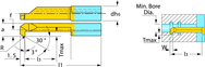 .157 Grade TT9030 T-Micro Bar for ID Back Turning - Benchmark Tooling