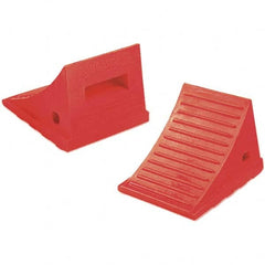 Checkers - 1 2-Piece 7-1/2" Wide x 6-1/2" High x 8-1/4" Deep Polyurethane Wheel Chock - Benchmark Tooling