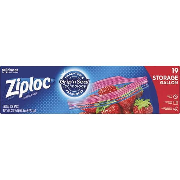 Ziploc - Reclosable Food & Sandwich Bags Volume Capacity: 1 Gal. Width (Inch): 9-3/8 - Benchmark Tooling