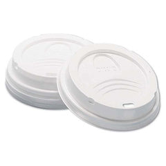 Dixie - Dome Hot Drink Lids, 8 oz Cups, White, 100/Sleeve, 10 Sleeves/Carton - Benchmark Tooling