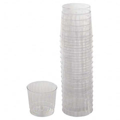 WNA - Classicware Tumblers, 9 oz, Plastic, Clear, Rocks Glass, 16/Bag, 15 Bag/Carton - Benchmark Tooling