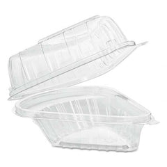 DART - Showtime Clear Hinged Containers, Pie Wedge, 6 2/3 oz, Plastic, 125/PK, 2 PK/CT - Benchmark Tooling