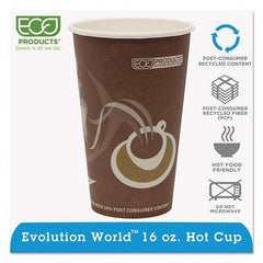 ECO PRODUCTS - Evolution World 24% Recycled Content Hot Cups - 16 oz, 50/PK, 20 PK/CT - Benchmark Tooling