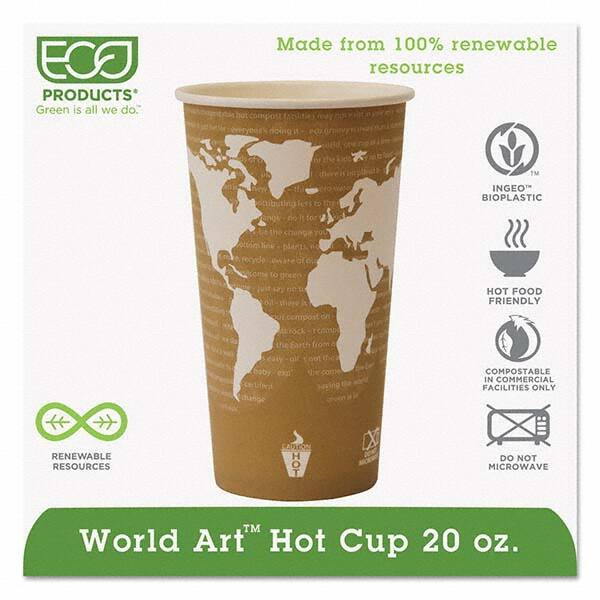 ECO PRODUCTS - World Art Renewable Compostable Hot Cups, 20 oz, 50/PK, 20 PK/CT - Benchmark Tooling