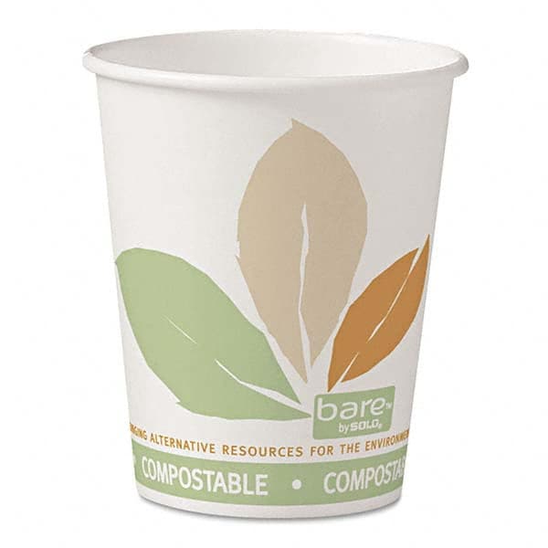 DART - Bare by Solo Eco-Forward PLA Paper Hot Cups, 10 oz, Leaf Design, 50/Bag, 20 Bags/Ct - Benchmark Tooling