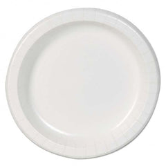 Dixie Basic - Basic Paper Dinnerware, Plates, White, 8.5" Diam, 125/Pack, 4/Carton - Benchmark Tooling