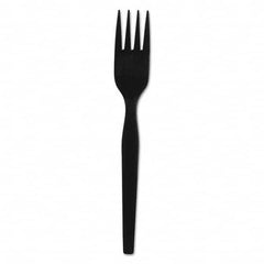 Dixie - SmartStock Plastic Cutlery Refill, Forks, 6", Black, 40/Pack, 24 Packs/CT - Benchmark Tooling