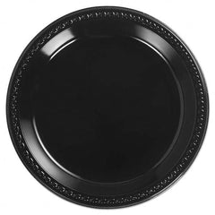 Chinet - Heavyweight Plastic Plates, 10-1/4", Black, Round - Benchmark Tooling