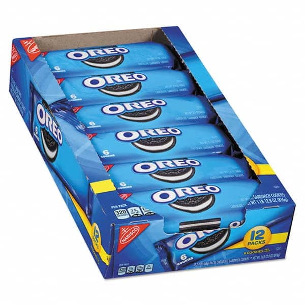 Nabisco - Snacks, Cookies, Candy & Gum Breakroom Accessory Type: Cookies Breakroom Accessory Description: Oreo Cookies Single Serve Packs, Chocolate, 2.4oz Pack, 6 Cookies/Pack, 12Pk/Bx - Benchmark Tooling