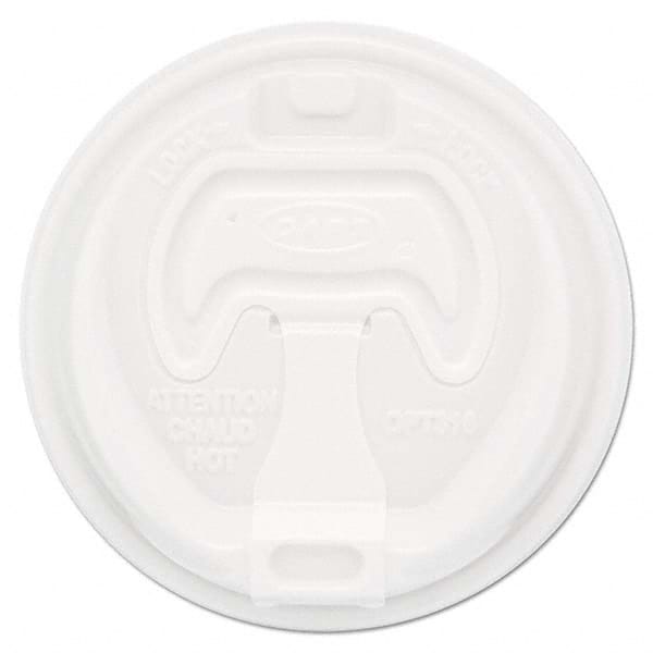 DART - Optima Reclosable Lid, 12-24 oz Foam Cups, White, 100/Bag - Benchmark Tooling