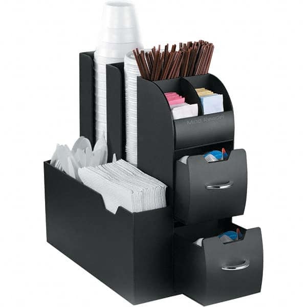 Mind Reader - Condiments & Dispensers Breakroom Accessory Type: Condiment Dispenser Breakroom Accessory Description: Coffee Condiment Caddy Organizer - Benchmark Tooling