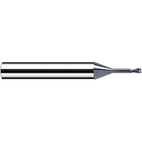 Fraisa - 1mm Diam 2 Flute Solid Carbide 0.3mm Corner Radius End Mill - Benchmark Tooling