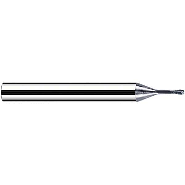 Fraisa - 0.5mm Diam 2 Flute Solid Carbide 0.1mm Corner Radius End Mill - Benchmark Tooling