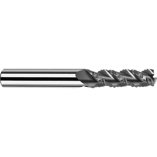 Fraisa - 1/2" Diam, 2" LOC, 3 Flute Solid Carbide Roughing Square End Mill - Benchmark Tooling
