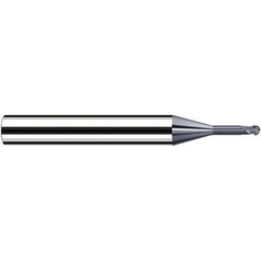 Fraisa - 0.8mm Diam, 3.6mm LOC, 2 Flute Solid Carbide Ball End Mill - Benchmark Tooling