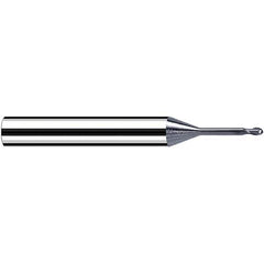 Fraisa - 1.5mm Diam, 1.5mm LOC, 2 Flute Solid Carbide Ball End Mill - Benchmark Tooling