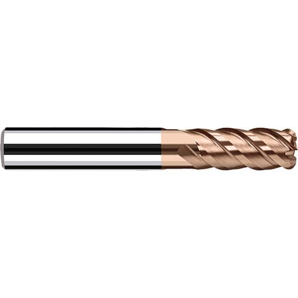 Fraisa - 5mm Diam 4 Flute Solid Carbide 0.5mm Corner Radius End Mill - Benchmark Tooling