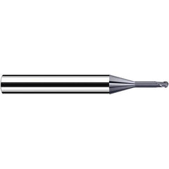 Fraisa - 0.5mm Diam, 3.6mm LOC, 2 Flute Solid Carbide Ball End Mill - Benchmark Tooling