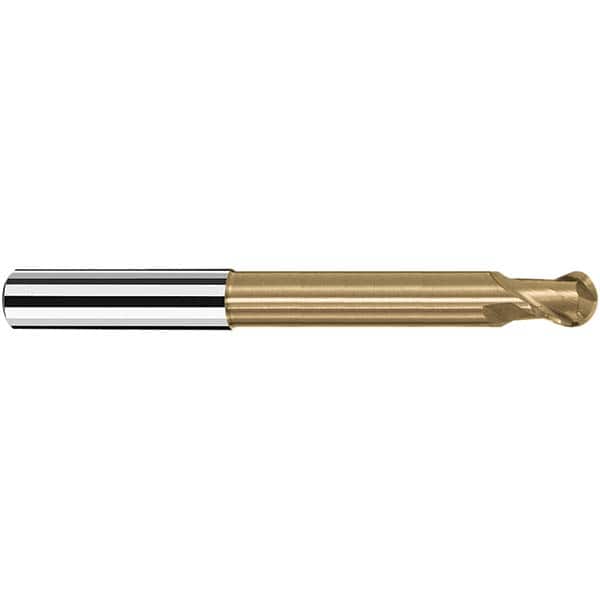Fraisa - 1mm Diam, 1.5mm LOC, 2 Flute Solid Carbide Ball End Mill - Benchmark Tooling