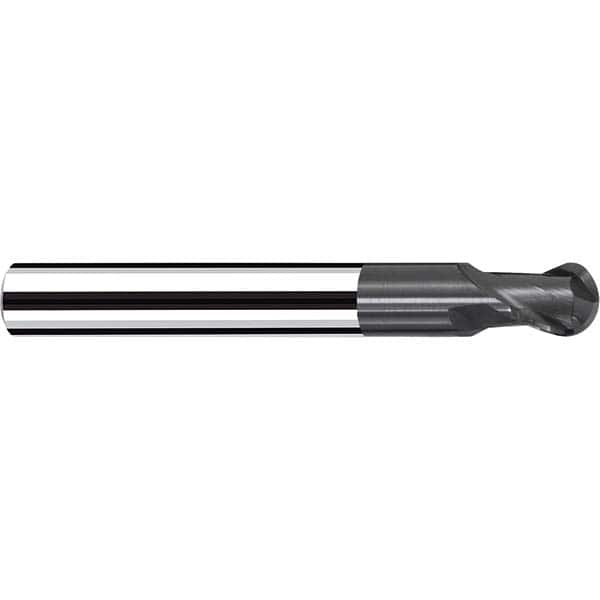 Fraisa - 3/16" Diam, 3/16" LOC, 2 Flute Solid Carbide Ball End Mill - Exact Industrial Supply