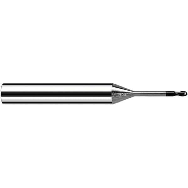 Fraisa - 4mm Diam, 4mm LOC, 2 Flute Solid Carbide Ball End Mill - Benchmark Tooling