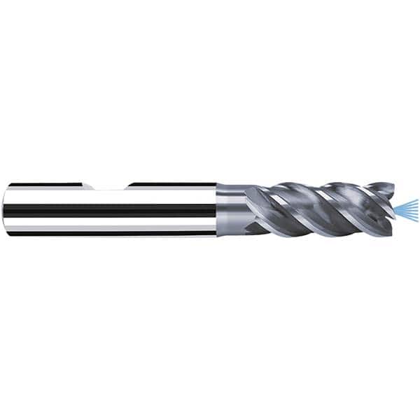 Fraisa - 4mm Diam 4 Flute Solid Carbide 0.1mm Corner Radius End Mill - Benchmark Tooling