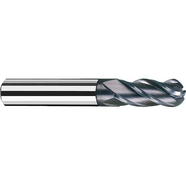 Fraisa - 0.0313" Diam, 1/4" LOC, 4 Flute Solid Carbide Ball End Mill - Benchmark Tooling
