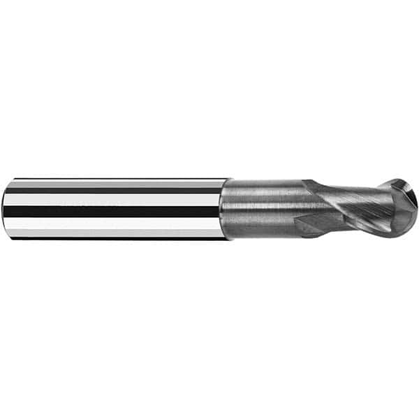 Fraisa - 5mm Diam, 6mm LOC, 2 Flute Solid Carbide Ball End Mill - Benchmark Tooling
