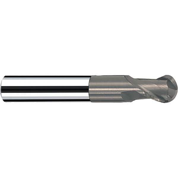 Fraisa - 3/8" Diam, 3/8" LOC, 2 Flute Solid Carbide Ball End Mill - Benchmark Tooling