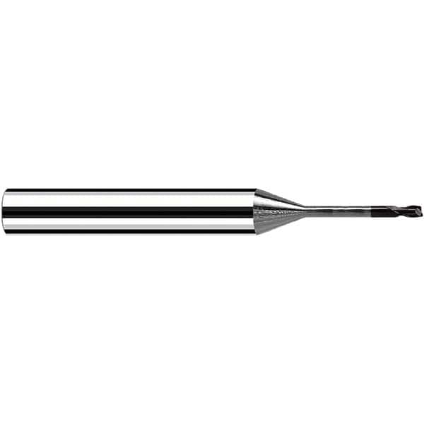 Fraisa - 0.2mm Diam 2 Flute Solid Carbide 0.05mm Corner Radius End Mill - Benchmark Tooling