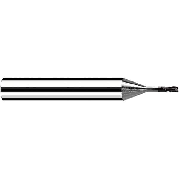 Fraisa - 0.5mm Diam 2 Flute Solid Carbide 0.1mm Corner Radius End Mill - Benchmark Tooling