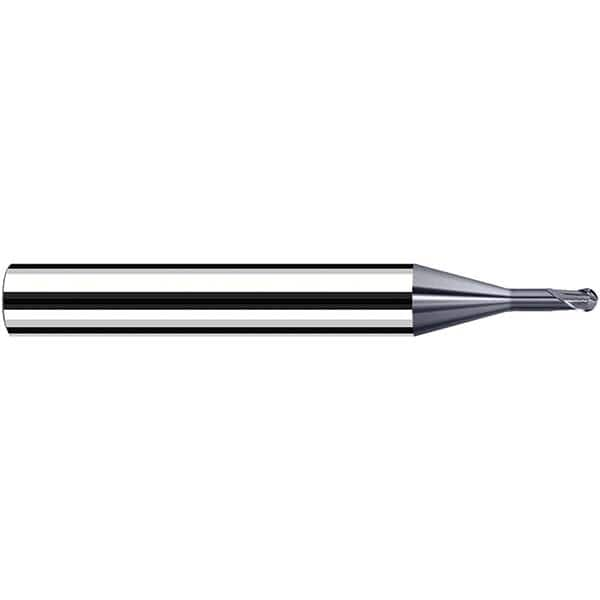 Fraisa - 2mm Diam, 3.6mm LOC, 2 Flute Solid Carbide Ball End Mill - Benchmark Tooling