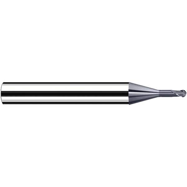Fraisa - 2.5mm Diam, 3.6mm LOC, 2 Flute Solid Carbide Ball End Mill - Benchmark Tooling