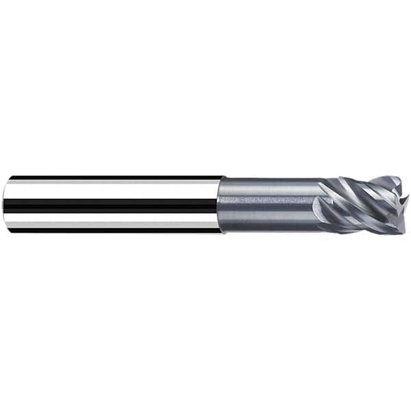 Fraisa - 5mm Diam 4 Flute Solid Carbide 1mm Corner Radius End Mill - Benchmark Tooling