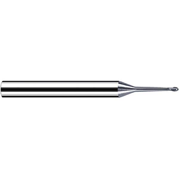 Fraisa - 1.2mm Diam, 1mm LOC, 2 Flute Solid Carbide Ball End Mill - Benchmark Tooling