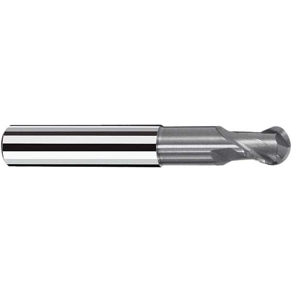 Fraisa - 1mm Diam, 1.5mm LOC, 2 Flute Solid Carbide Ball End Mill - Benchmark Tooling