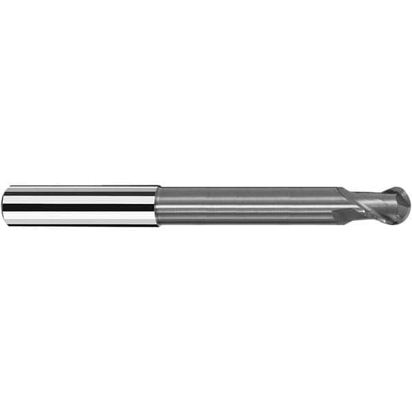 Fraisa - 5mm Diam, 6mm LOC, 2 Flute Solid Carbide Ball End Mill - Benchmark Tooling