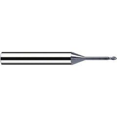 Fraisa - 1.5mm Diam, 1.5mm LOC, 2 Flute Solid Carbide Ball End Mill - Benchmark Tooling
