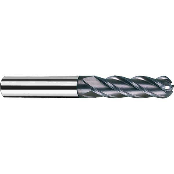 Fraisa - 0.0313" Diam, 3/8" LOC, 4 Flute Solid Carbide Ball End Mill - Benchmark Tooling
