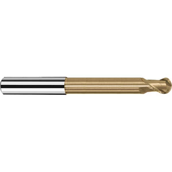 Fraisa - 1/16" Diam, 1/16" LOC, 2 Flute Solid Carbide Ball End Mill - Benchmark Tooling