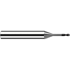 Fraisa - 0.6mm Diam, 0.6mm LOC, 2 Flute Solid Carbide Ball End Mill - Benchmark Tooling