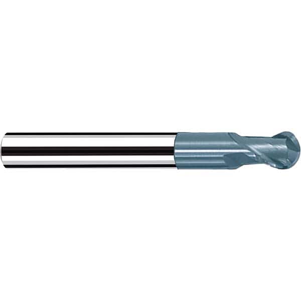 Fraisa - 3/8" Diam, 3/8" LOC, 2 Flute Solid Carbide Ball End Mill - Benchmark Tooling