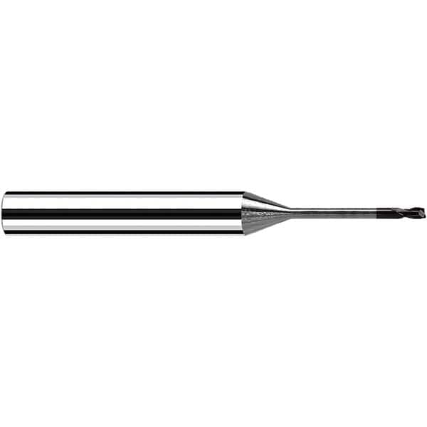 Fraisa - 0.5mm Diam 2 Flute Solid Carbide 0.05mm Corner Radius End Mill - Benchmark Tooling