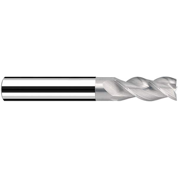 Square End Mill: 38mm LOC, 104mm OAL, 3 Flutes, Solid Carbide Single End, Celero Finish, Spiral Flute, 40 ™ Variable Helix, Centercutting, RH Cut, RH Flute, Series AX-NV3