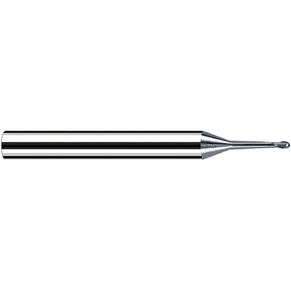 Fraisa - 2.5mm Diam, 2mm LOC, 2 Flute Solid Carbide Ball End Mill - Benchmark Tooling