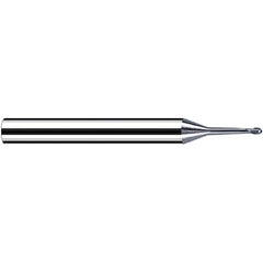 Fraisa - 0.5mm Diam, 0.4mm LOC, 2 Flute Solid Carbide Ball End Mill - Benchmark Tooling