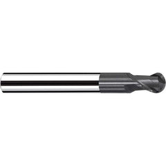 Fraisa - 3/8" Diam, 3/8" LOC, 2 Flute Solid Carbide Ball End Mill - Benchmark Tooling