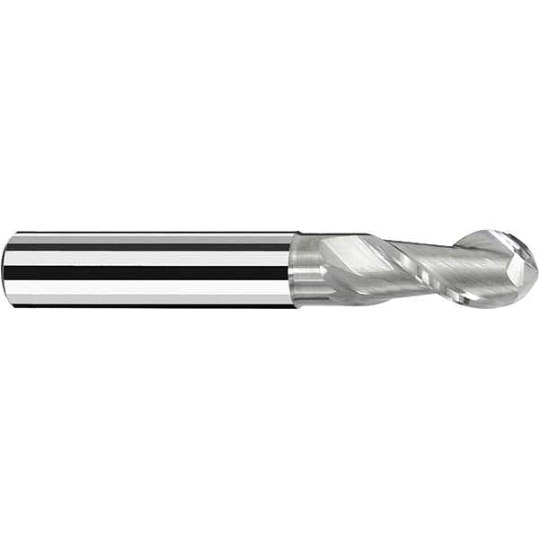 Fraisa - 3/16" Diam, 3/16" LOC, 2 Flute Solid Carbide Ball End Mill - Benchmark Tooling