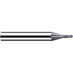 Fraisa - 0.8mm Diam, 3.6mm LOC, 2 Flute Solid Carbide Ball End Mill - Benchmark Tooling